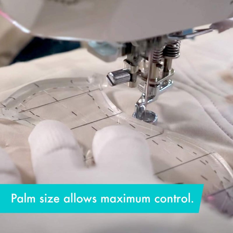 Creative Grids Machine Quilting Tool Elvira â€“ CGRQTA6 â€“ Made in USA, Non-Slip Grip Acrylic Quilting & Sewing Template Ruler for Free-Motion quilt Patchwork Design on Domestic Sewing & Longarm Machines - Image 2